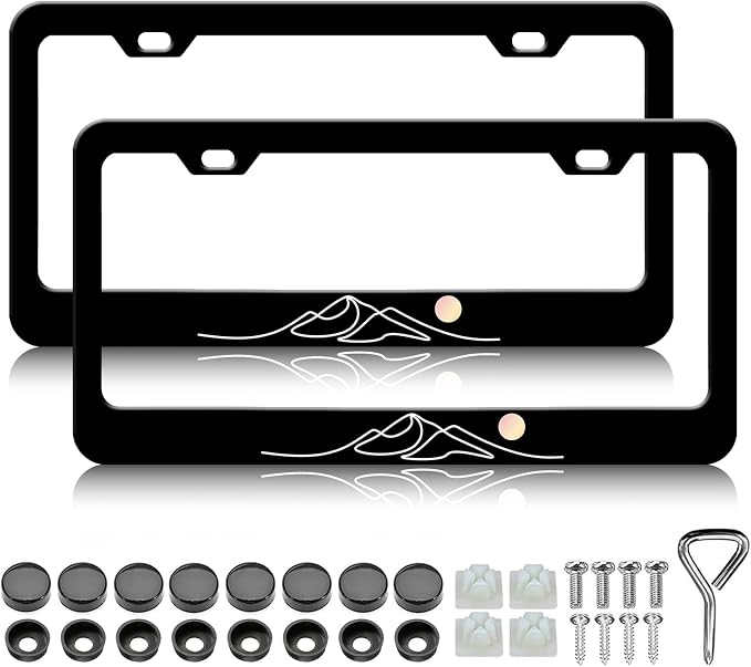Moon Mountain License Plate Frames by Unknown