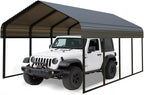 Heavy Duty Metal Carport 20x20 ft Galvanized Steel Carport Shelter by Unknown