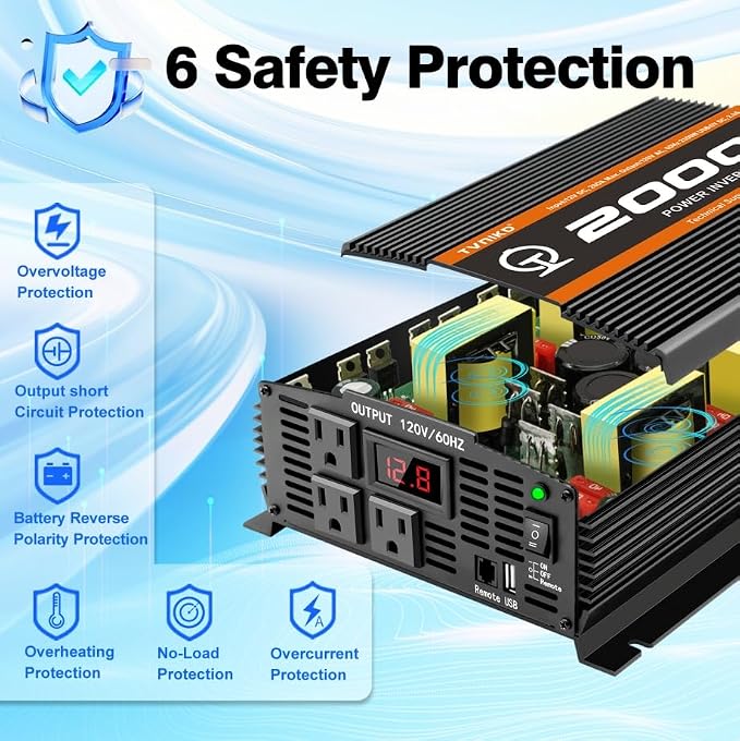 2000 Watt car Power Inverter 12V to 110V/120V Inverter - Image 7