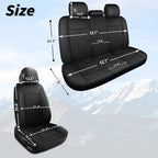 Leather Car Seat Covers, Breathable and Waterproof Seat Cover Full Set - Image 3