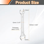 HARFINGTON 5pcs Double Open End Wrench 10mm x 13mm Metric 15 Degree Offset - Image 2