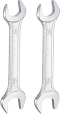 HARFINGTON 2pcs Double Open End Wrench 14mm x 15mm Metric 15 Degree Offset by HARFINGTON