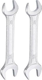 HARFINGTON 2pcs Double Open End Wrench 14mm x 15mm Metric 15 Degree Offset by HARFINGTON