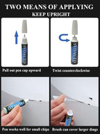 SYOAUTO Classic Silver 1F7 Touch Up Paint Fit - Image 4