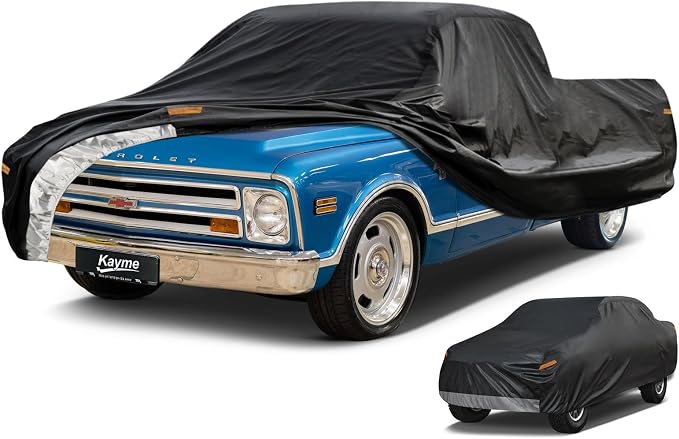 Kayme 7 Layers Truck Cover Waterproof All Weather, Universal Fit Chevy C10 S10 by kayme
