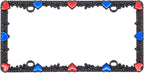 Creathome 3D Daisy Heart License Plate Frame from Pure Zinc Alloy Metal Perfect - Image 3