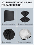 Proadsy for Volkswagen VW ID.4 2021-2025 Windshield Sun Shade 4-Layer Foldable - Image 7
