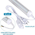 LED Shop Light Fixture, 60W 7500LM, 6000K Cold White, 4 Foot T8 Integrated LED - Image 3