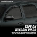 Auto Dynasty 4Pcs Carbon Fiber Pattern Window Visors Compatible - Image 3