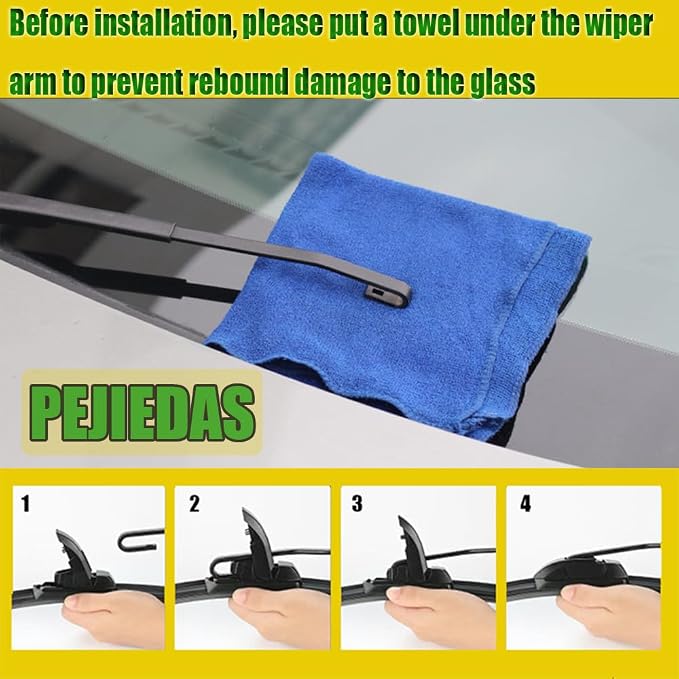 3 Wiper Blades, Front Wiper + Rear Wiper Blades - Image 6