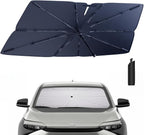 Windshield Sun Shade Umbrella for 2023-2025 Toyota bZ4X Accessories: Custom Fit by HIMUMOY