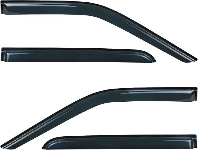 Smoke Side Wind Deflector Rain Guards Compatible - Image 2