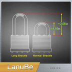 LanuBe Lock Laminated keyed Padlock, keyed Alike Locks, Normal Shackle - Image 7