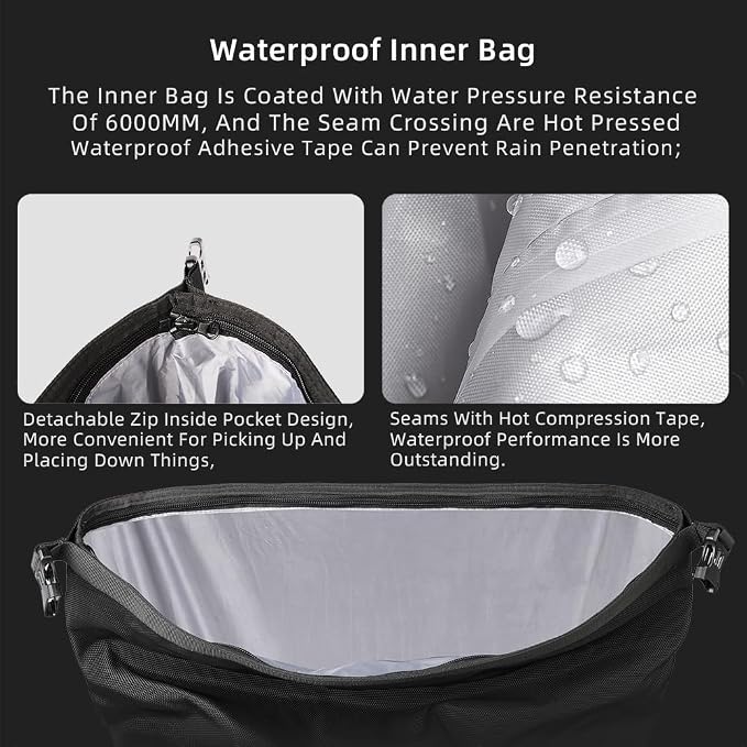 Rhinowalk Motorcycle Saddle Bag Waterproof Motor Pannier Bag Luggage Pack Quick - Image 8