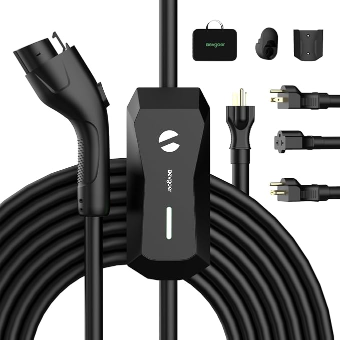 Level 1 EV Charger, 16A 110V 240V Portable EV Charger by EGevgoer