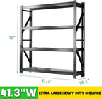 3000LBS Heavy Duty Storage Shelves, 4-Tier Adjustable Garage Organization - Image 3