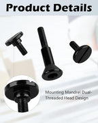 Die Grinder Accessories 3/8" & 1/4" Arbor Hole, 8 Pack Mounting Mandrel - Image 3