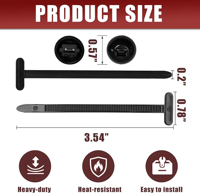 200Pcs Nylon Universal Cable Tie Buckle - Image 2