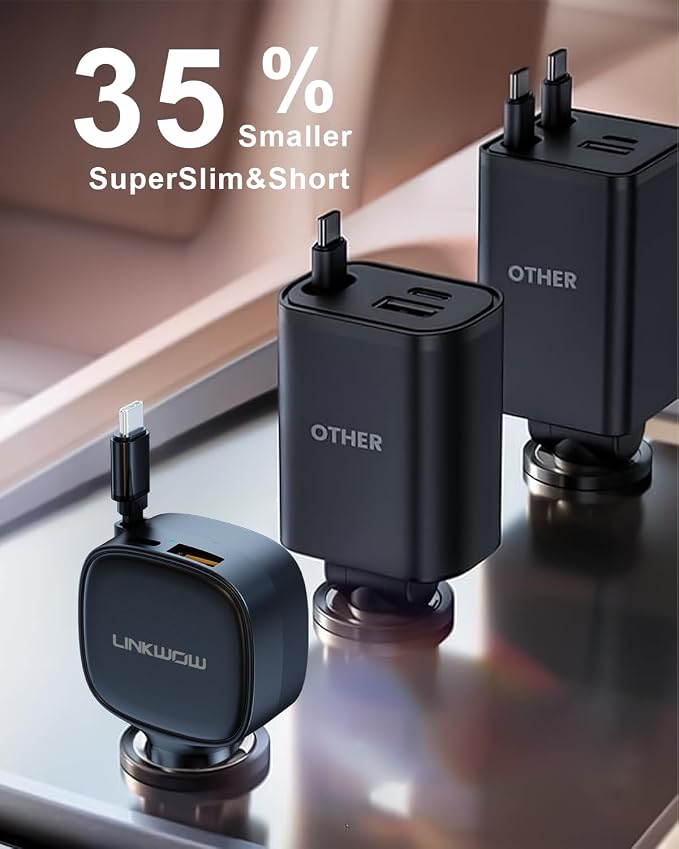Retractable Car Charger USB C, 84W Max, Ultra-Compact, Type-C Fast Charger - Image 3