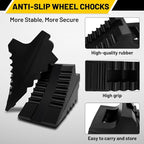 ROBLOCK Solid Rubber Wheel Chocks Heavy Duty Trailer Chock, G.V.W. Up to 4T - Image 3