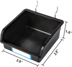 FRIMOONY Pegboard Bins with Hooks and Labels, - Image 3
