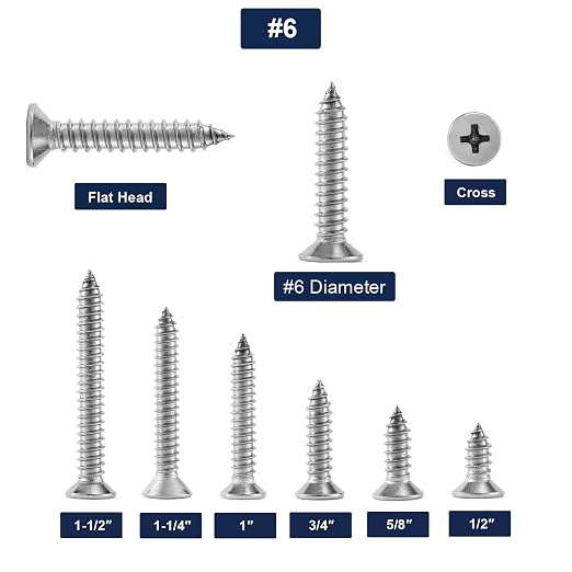 #6 x 3/4" Wood Screw 100Pcs 18-8 Stainless Steel Screws Flat Head Phillips Fast - Image 3