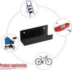 Blulu 4 Pieces Wall Mount Ladder Wall Wheelbarrow Hanger Steel Garage Storage - Image 4