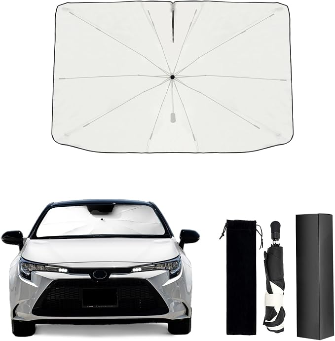 Umbrella Sunshade for Toyota Corolla Accessories 2025, Foldable Windshield by Raspillere