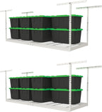 MonsterRax Overhead Garage Storage Racks 3x8’ Ceiling Mounted Shelving - Image 2