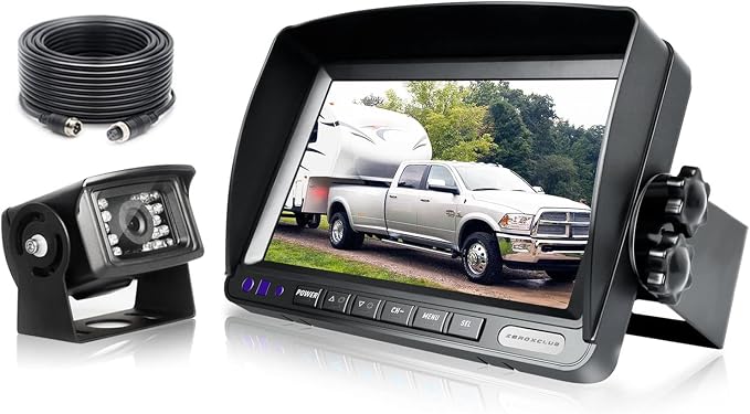 HD Wired Backup Camera System Kit, Sharp CCD Chip, 100% Not Wash Up, IP69 by ZEROXCLUB