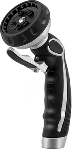 RESTMO Hose Nozzle with Easy Self-Lock Trigger, Heavy Duty Metal Water Hose by Restmo