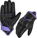 Harssidanzar Women's Motorcycle Gloves, Leather Motorcycle Gloves, Motorbike - Image 5