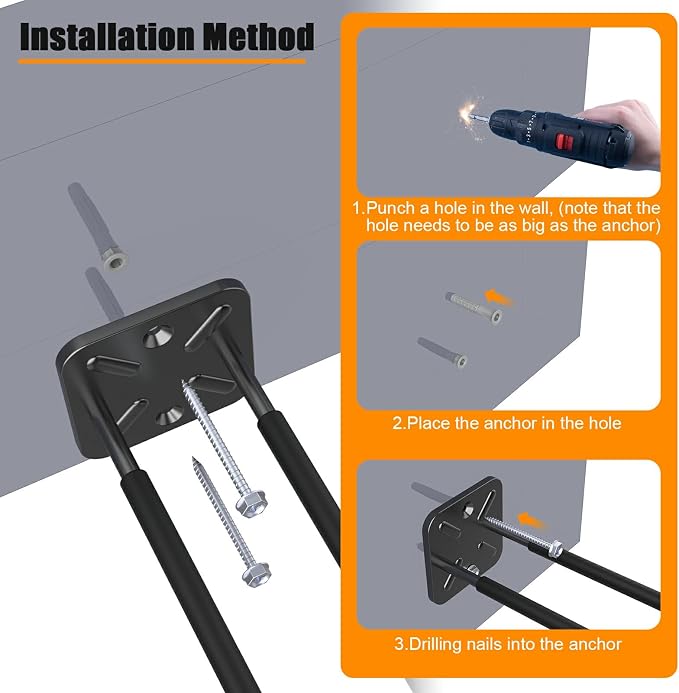 Garage Hooks, Heavy Duty Garage Hooks -12.4 Inch Wall Mount Hangers - Image 6