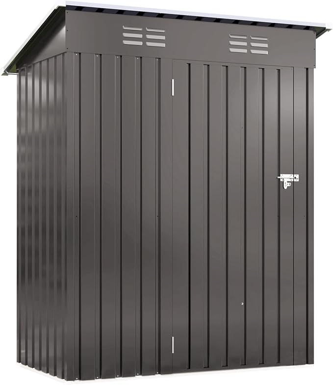 IKERY 5X3 FT Metal Outdoor Storage Shed, Tool Shed - Image 8