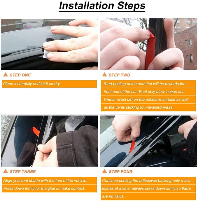 Smoke Sun/Rain Guards Window Visor Compatible - Image 7