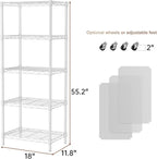 SINGAYE 5 Small Wire Shelves Kitchen Pantry Close Home Organizers and Storage - Image 3