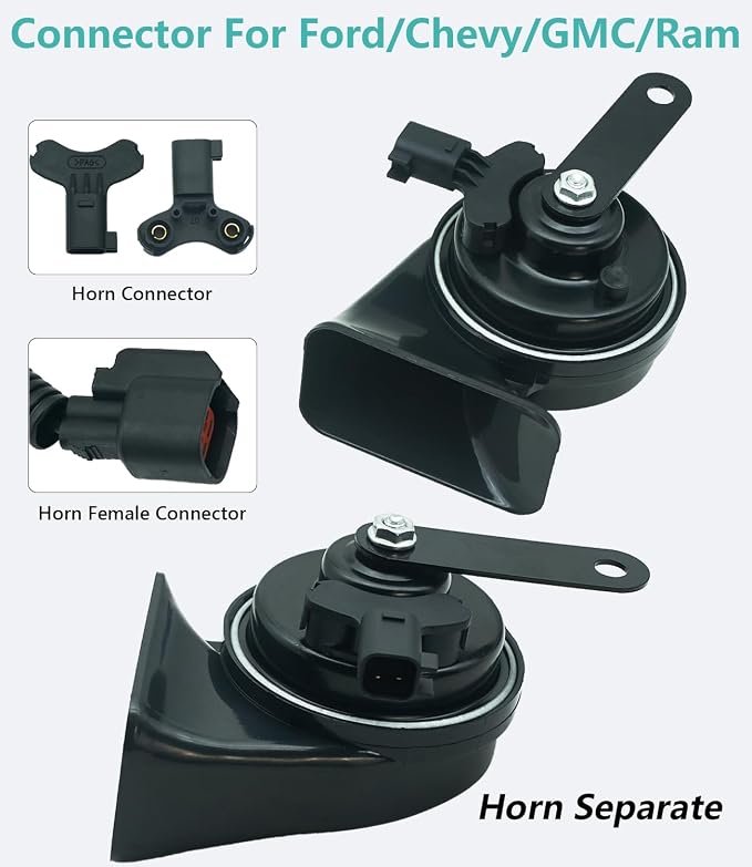 Car Horn Kit for Ford Chevrolet Ram GMC Tesla, 12V Loud Waterproof Auto Horn - Image 5