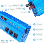 Yinleader 1000 Watt Pure Sine Wave Inverter 12V to 110V DC to AC Car Power - Image 5