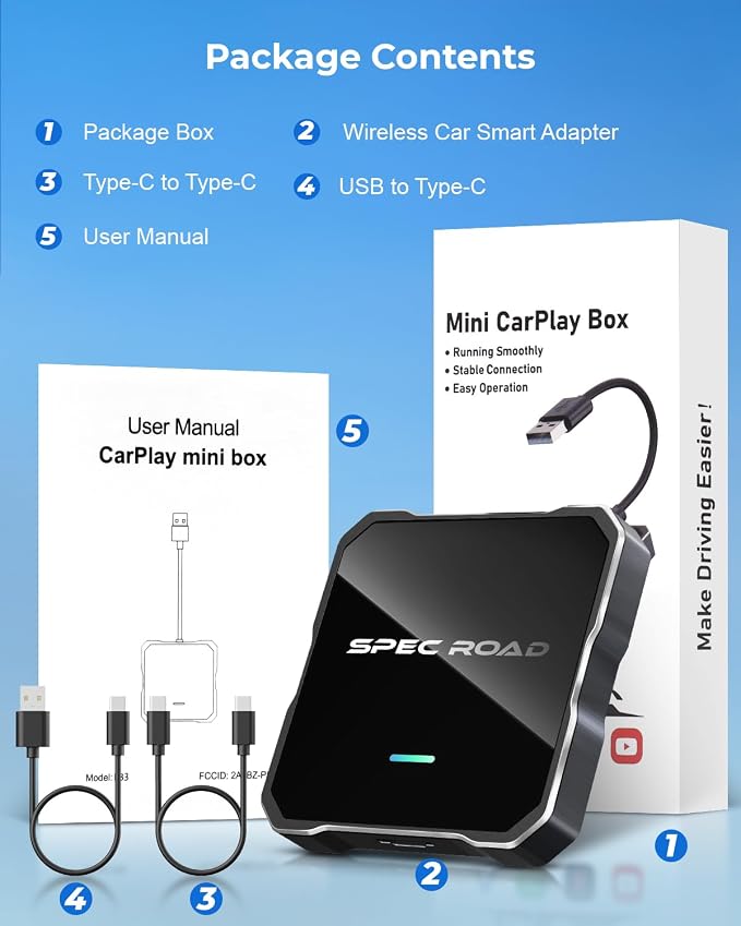 Wireless CarPlay Adapter for iPhone/Android Auto Wireless Adapter, Support - Image 7