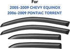 Window Visors Rain Guards for 2005 2006 2007 2008 2009 Chevy Equinox, - Image 2