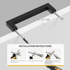 goldenwarm 100 Pack Black Square Bar Cabinet Pull Drawer Handle Stainless Steel - Image 5