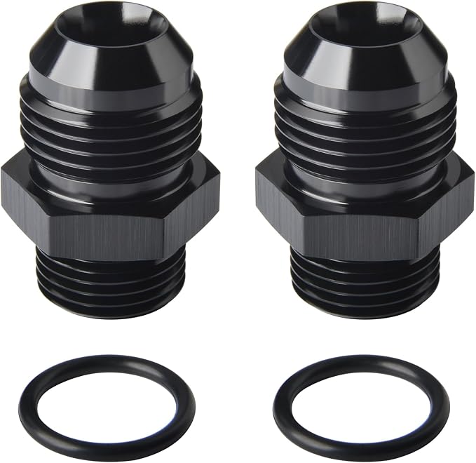 10AN Male Flare to 8AN ORB O-ring Boss Fuel Pump Rail Adapter Fitting Aluminum by Podavelle