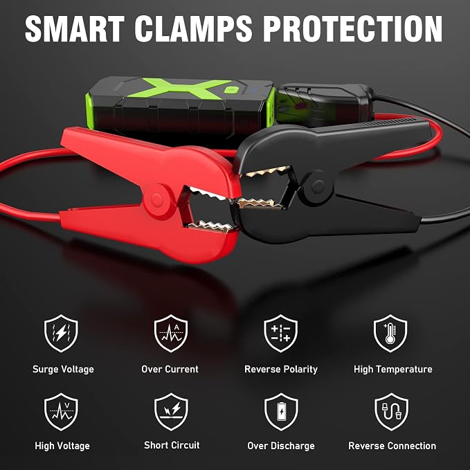 BOOKOO Jump Starter 2000A for Car/Boat/Lawnmower Portable 12V Car Battery Jump - Image 5