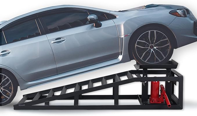 Hydraulic Car Ramps 11000lbs Low Profile Car Lift Service Ramps Truck Trailer - Image 6