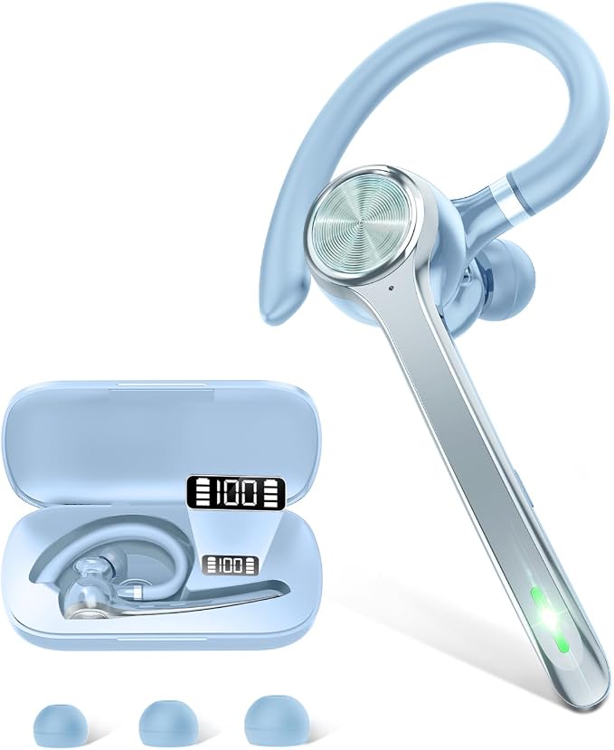 Bluetooth Headset, Wireless Bluetooth Earpiece by HEIBAS