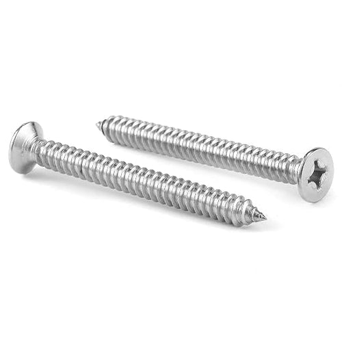 #12 x 1-3/4" Wood Screw 100Pcs 18-8 Stainless Steel Screws Flat Head Phillips by SGTZH