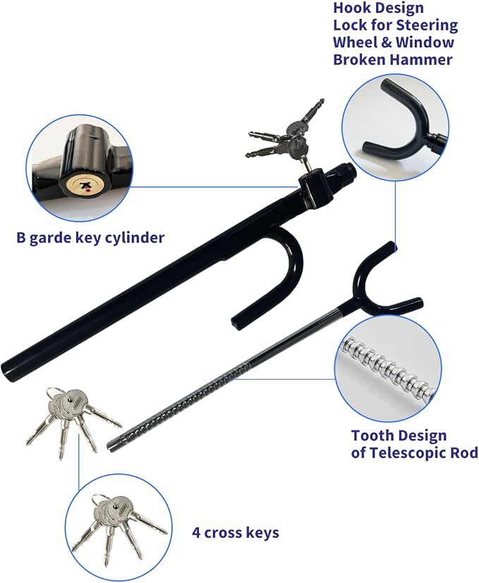 Steering Wheel Lock Anti-Theft car Device Car Wheel Locks Heavy Duty Vehicle - Image 3