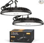 2 Pack LED High Bay Light 200W 30000 lm, 5000K UFO High Bay Led Shop Lights ETL by DEMILARE