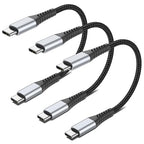 6 inch Braided USB C to C Charger Cable by PEAKLIFT