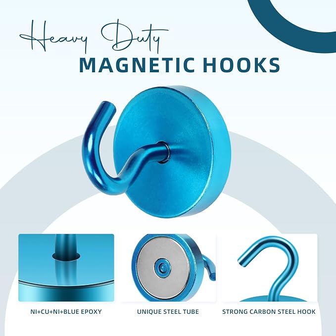 Neosmuk Magnetic Hooks, Cruise Ship Essentials, 120lb+ Heavy Duty Magnetic Hooks - Image 7